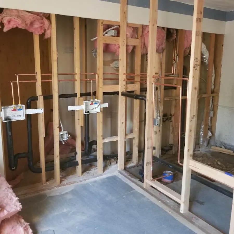 Copper pipe rough-in and plumbing installation in Loyalsock